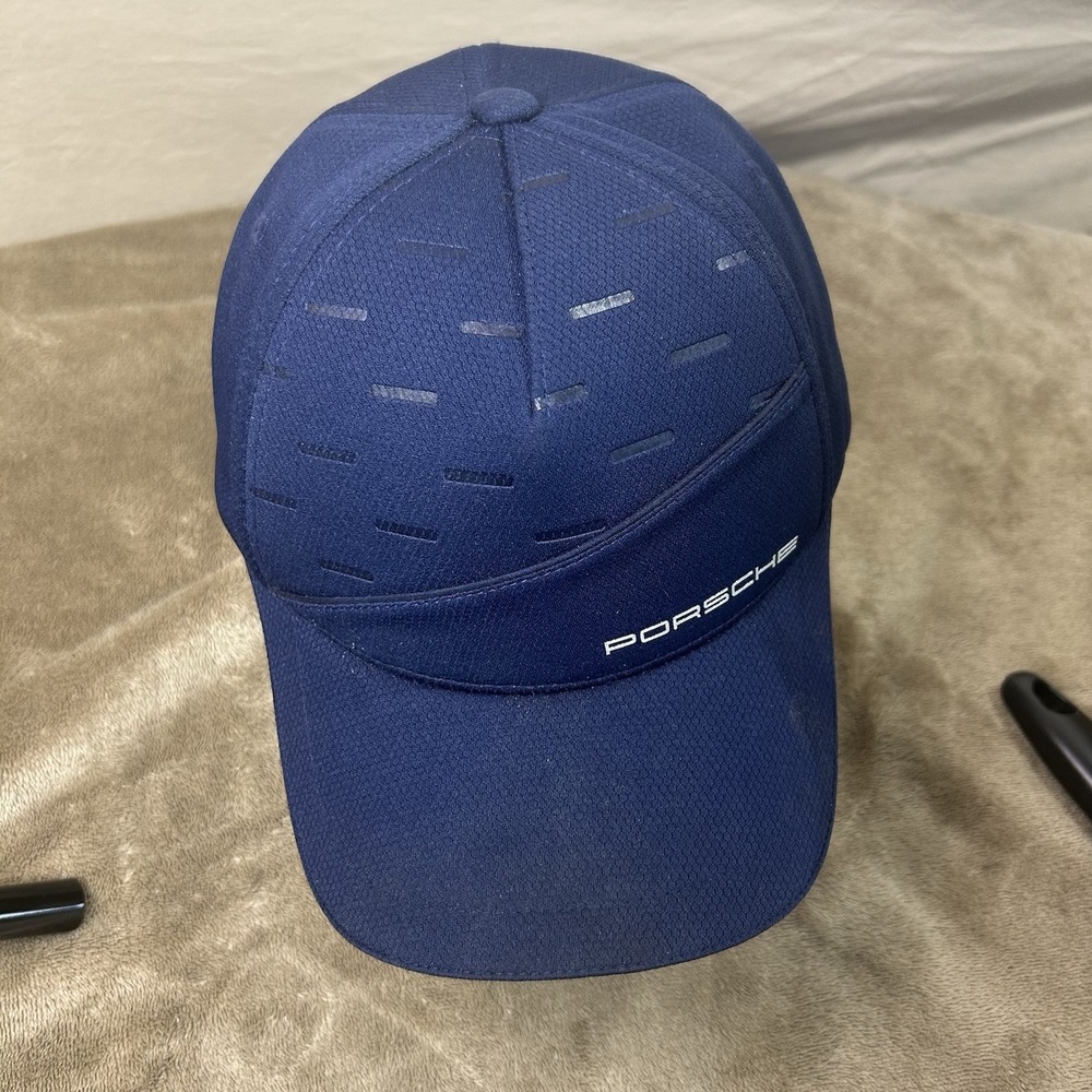Official Porsche Lifestyle Performance Baseball Cap Navy Blue Snapback - Picture 7 of 7